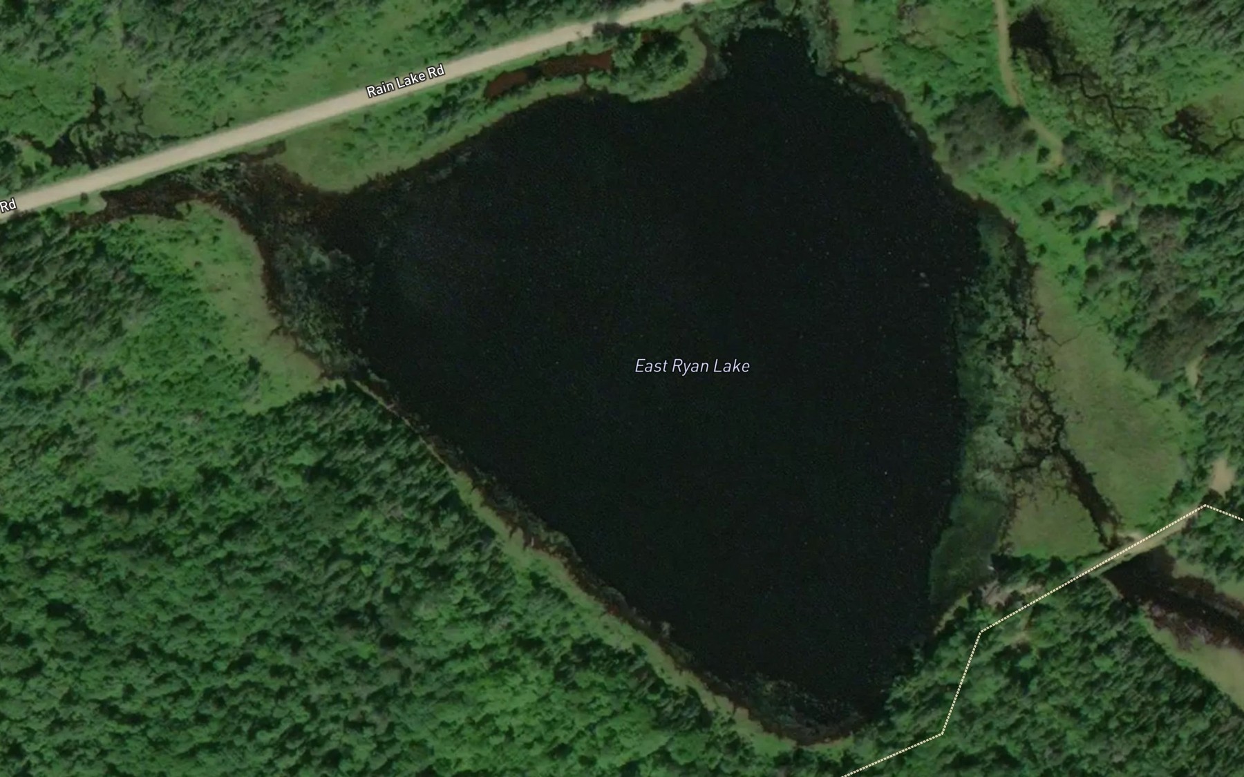 Satellite map of the East Ryan Lake