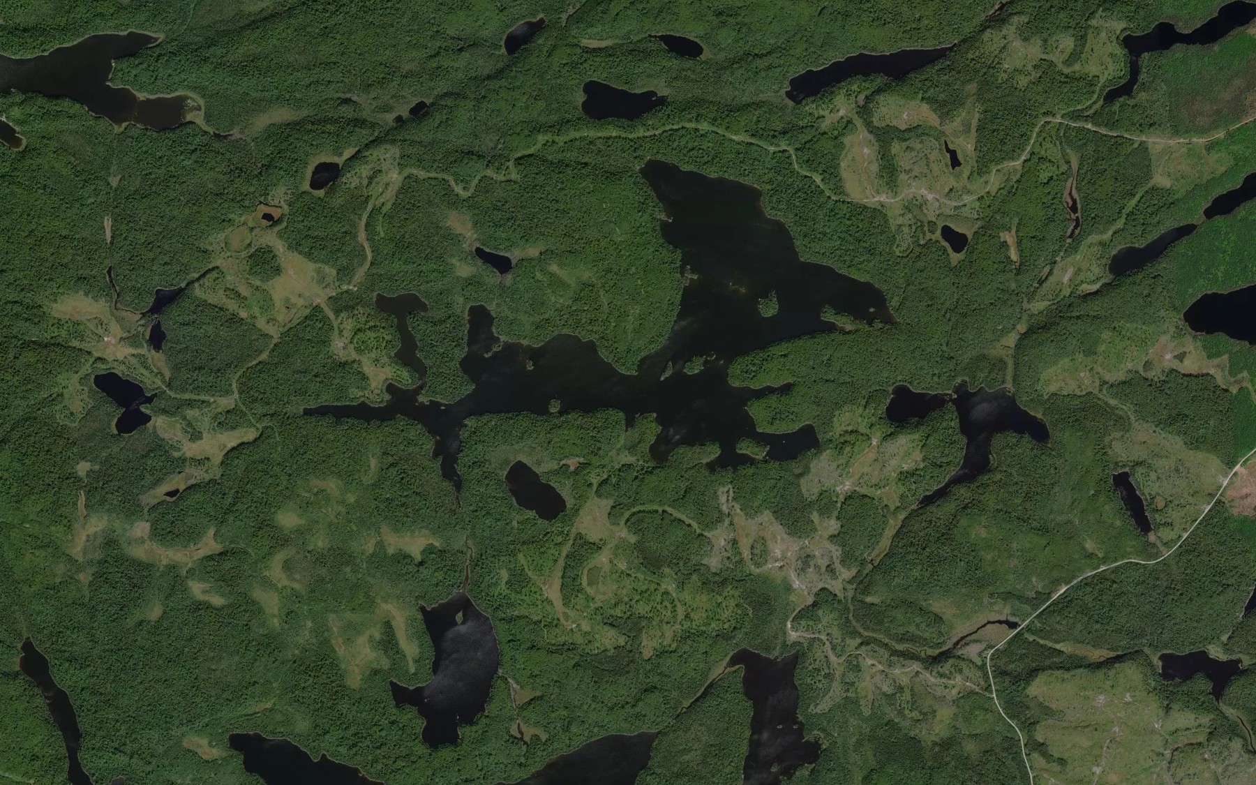 Satellite map of the North Bedivere Lake