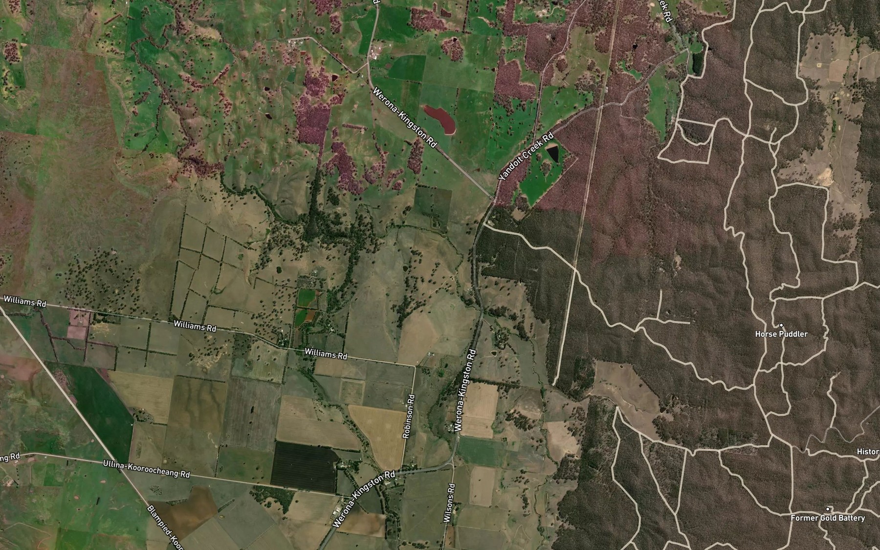 Satellite map of the Deep Creek