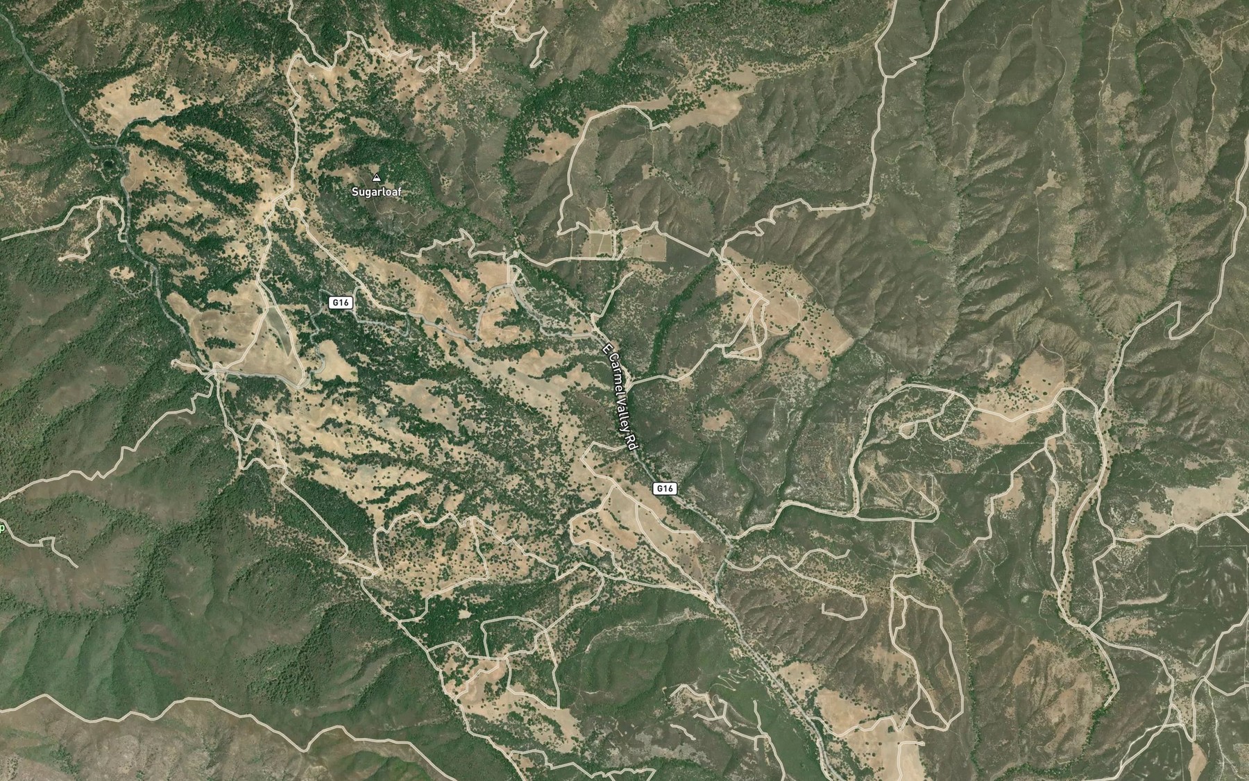 Satellite map of the Little Sand Creek