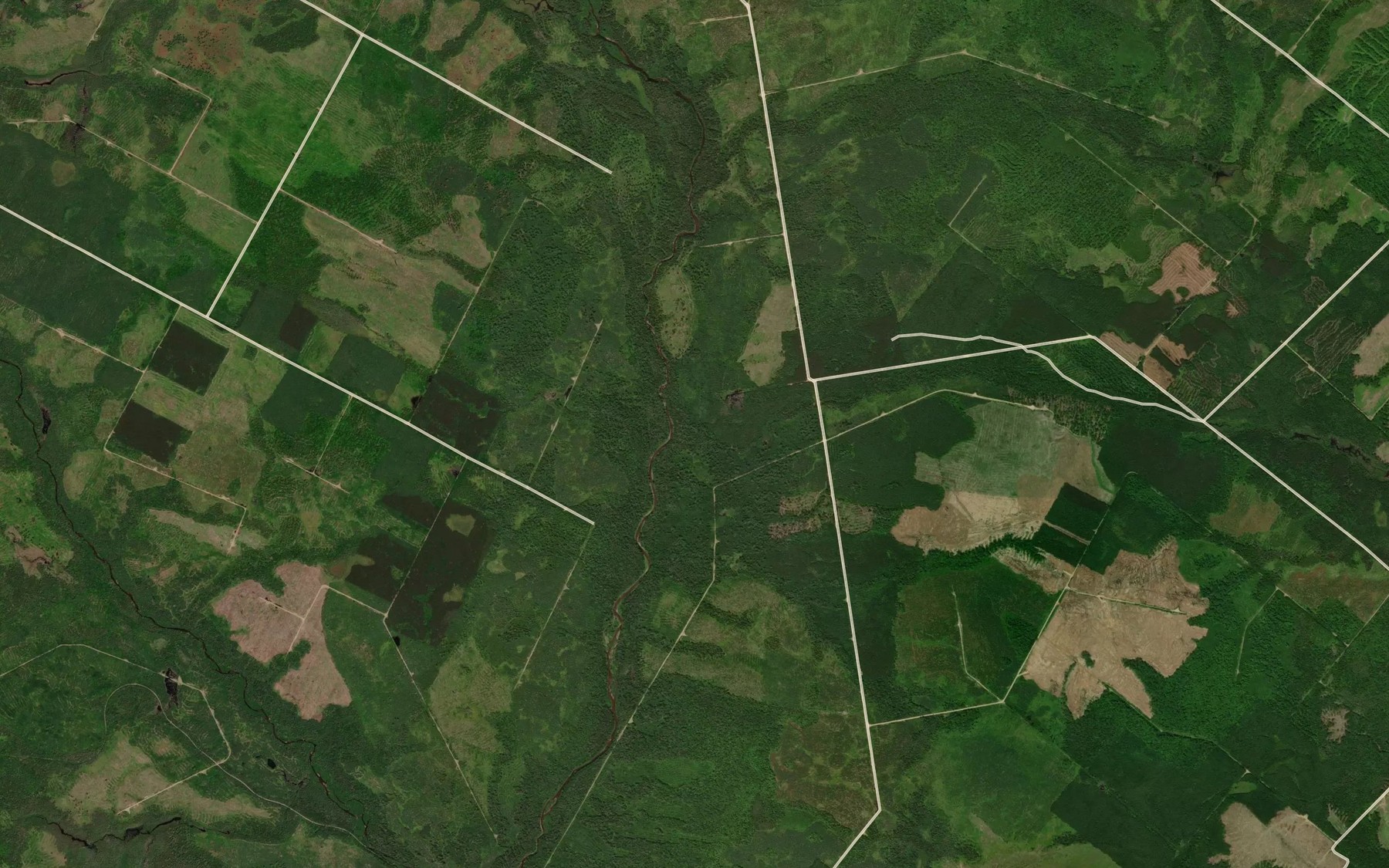 Satellite map of the Beaver Brook