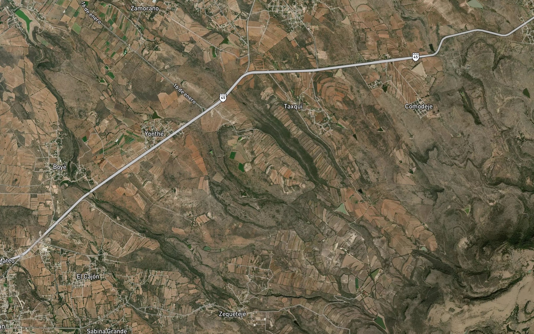 Satellite map of the Bordo de la Tomita