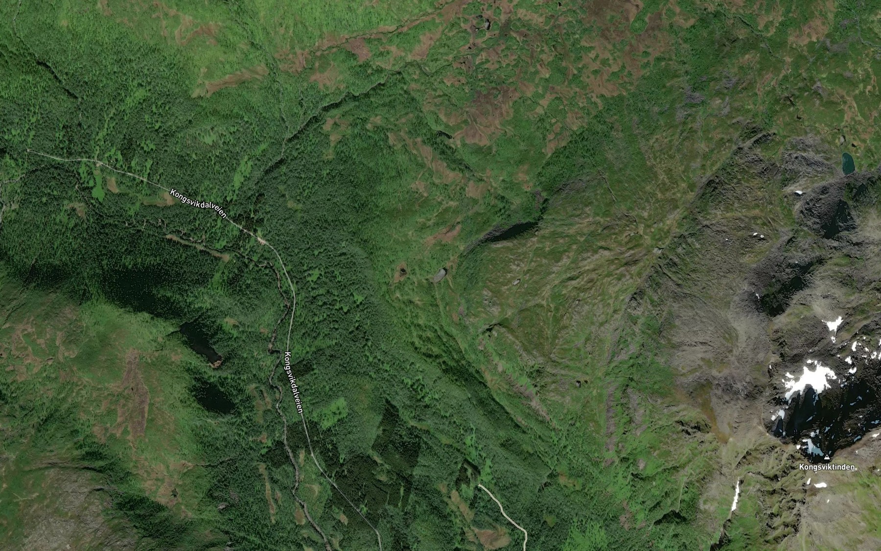 Satellite map of the Revhagvatnet