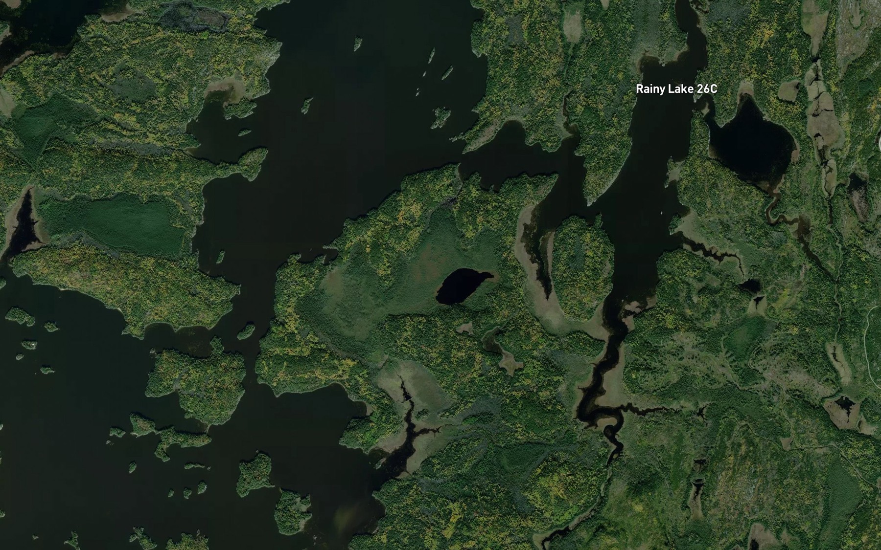 Satellite map of the Crooked Narrows