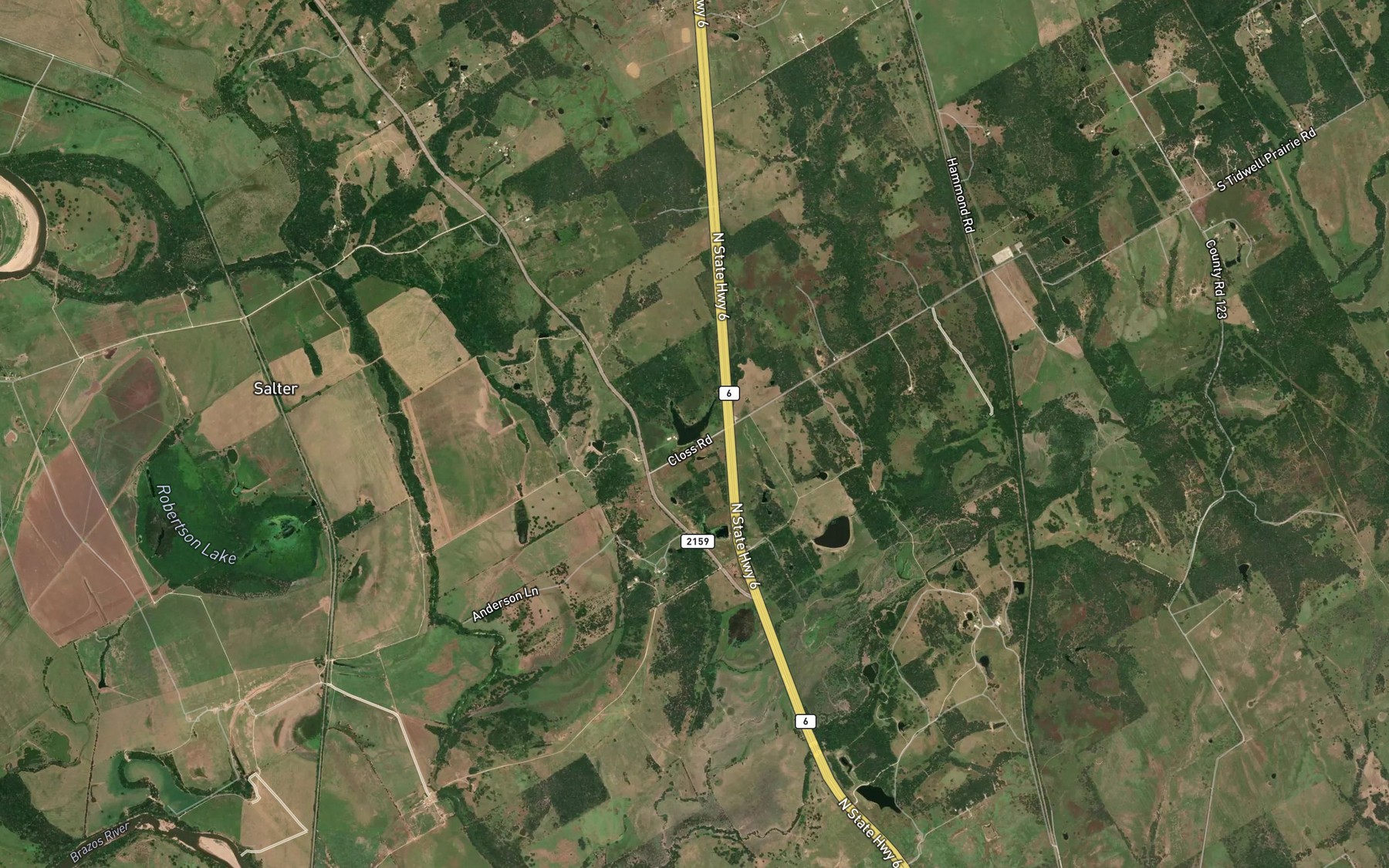 Satellite map of the Hall Lake