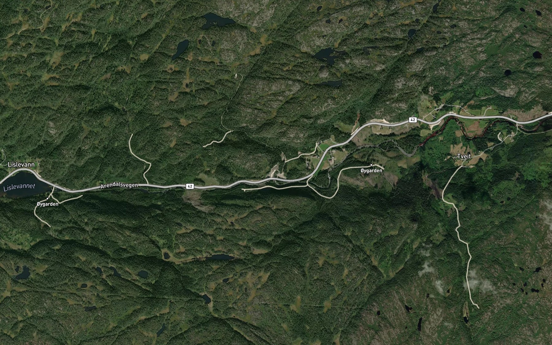 Satellite map of the Mosbekk