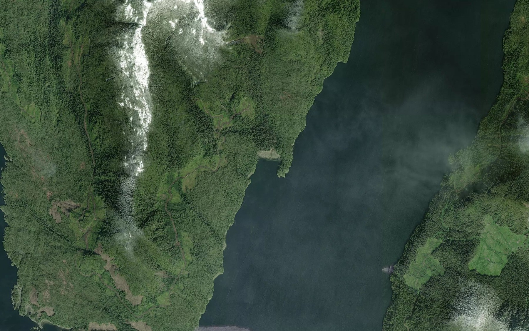 Satellite map of the Mosquito Bay