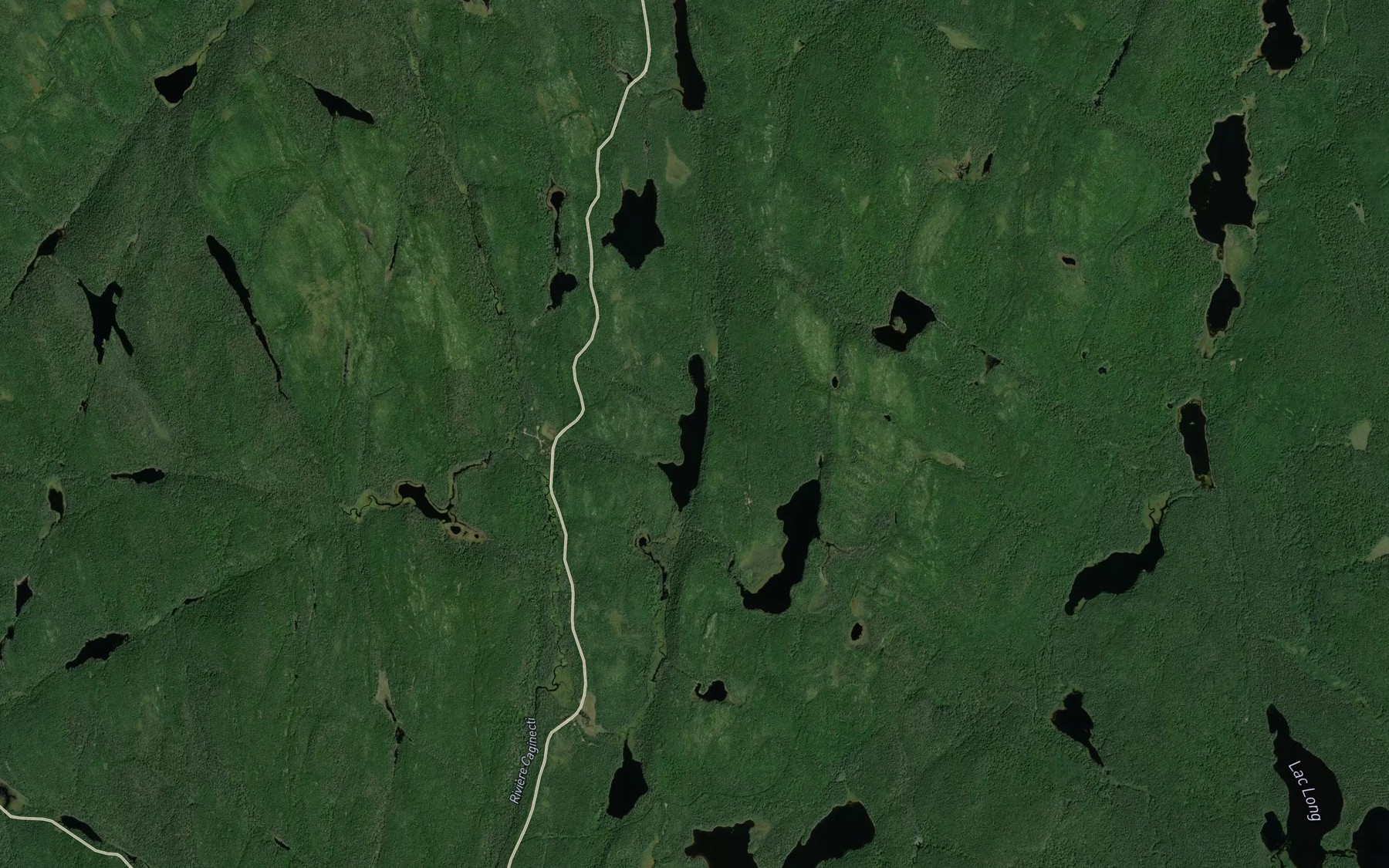Satellite map of the Lac Kakakiw
