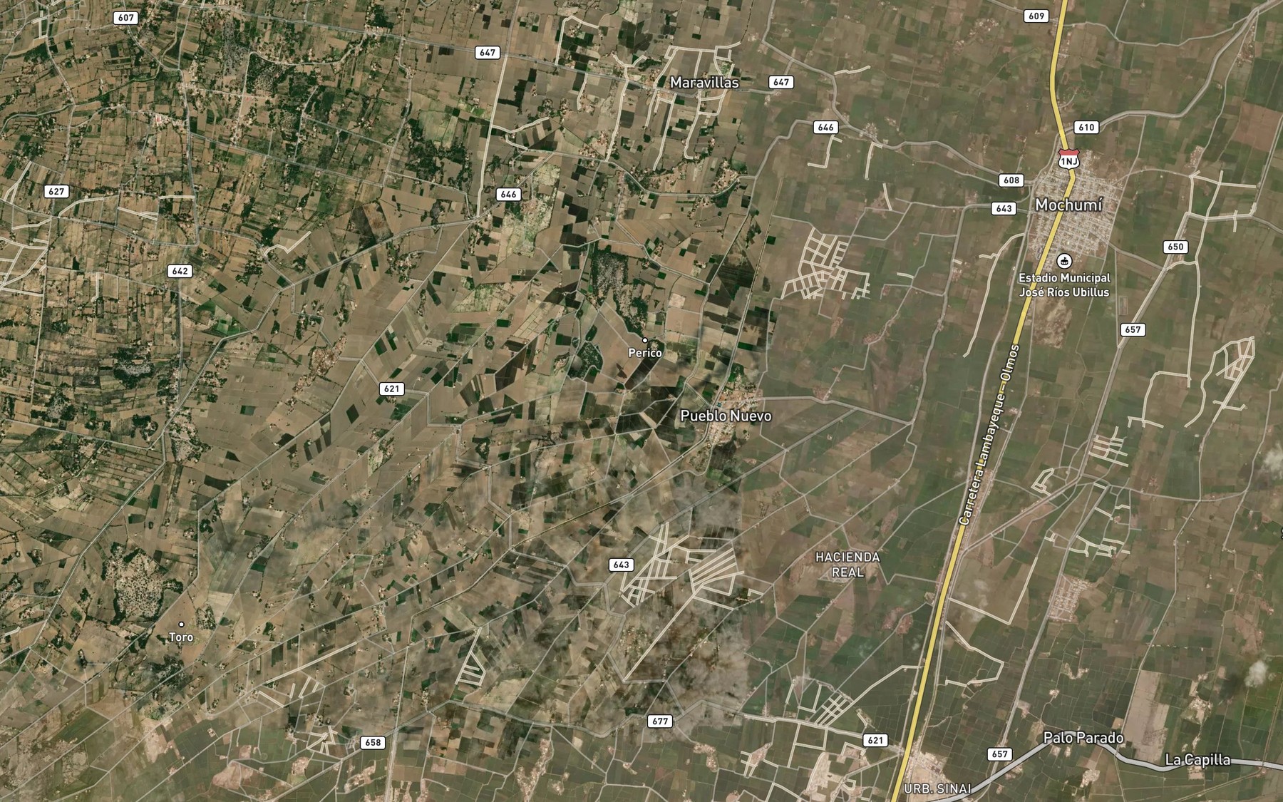 Satellite map of the Rama Mercedes