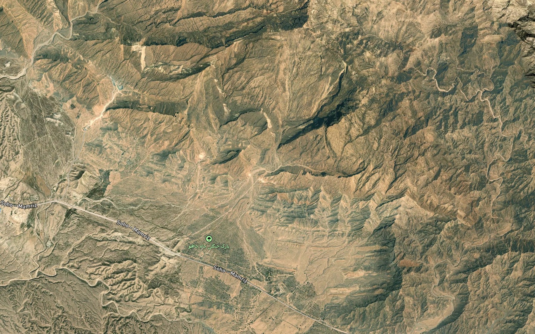 Satellite map of the Tang-e Kolagdun