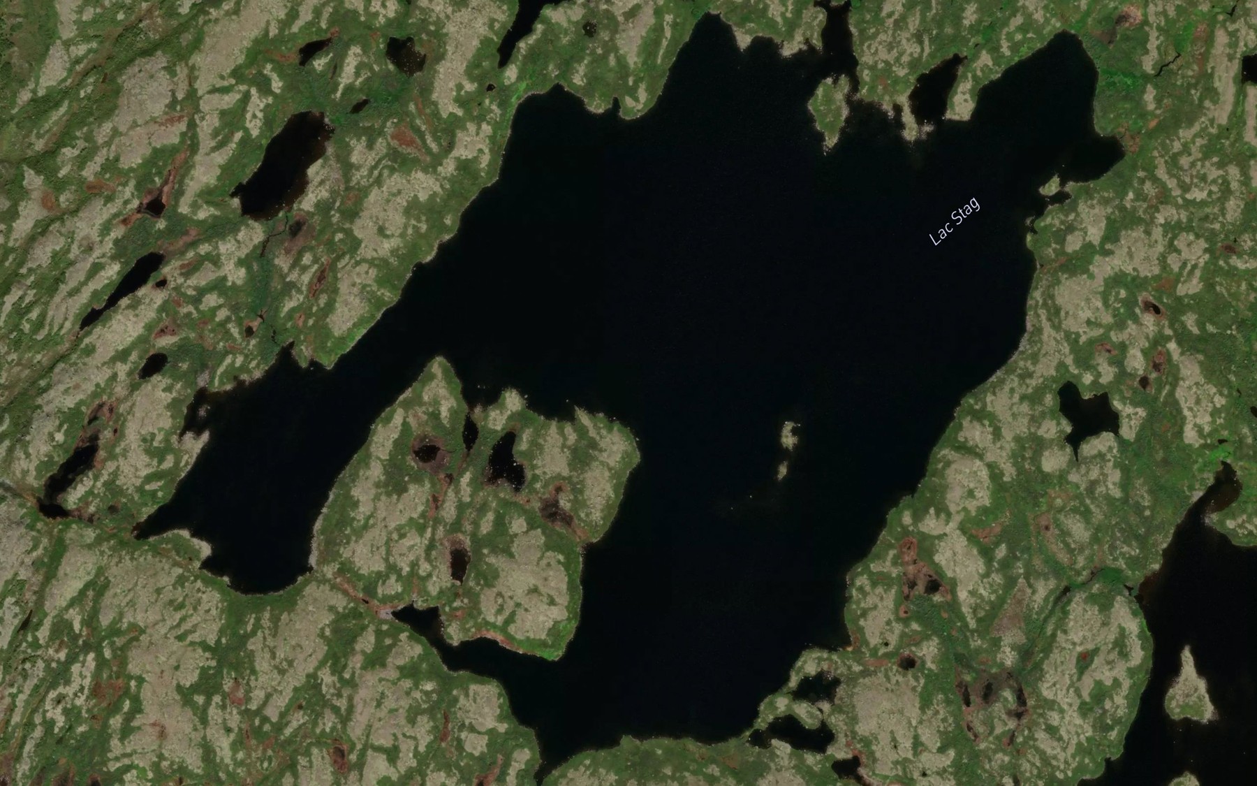Satellite map of the Lac Stag