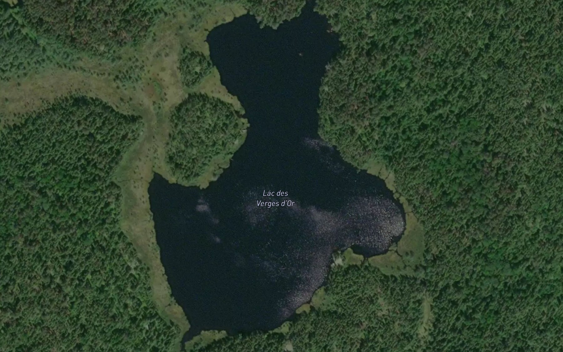Satellite map of the Lac des Verges d'Or