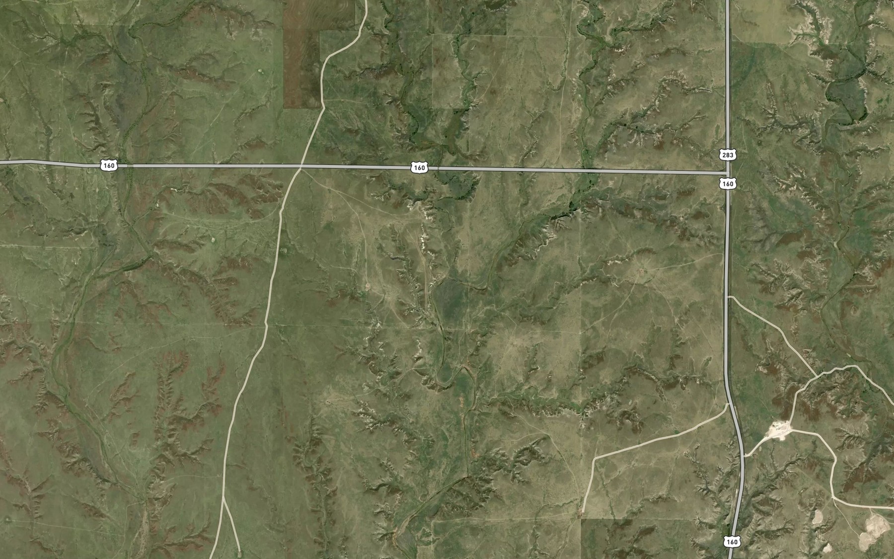 Satellite map of the East Indian Creek