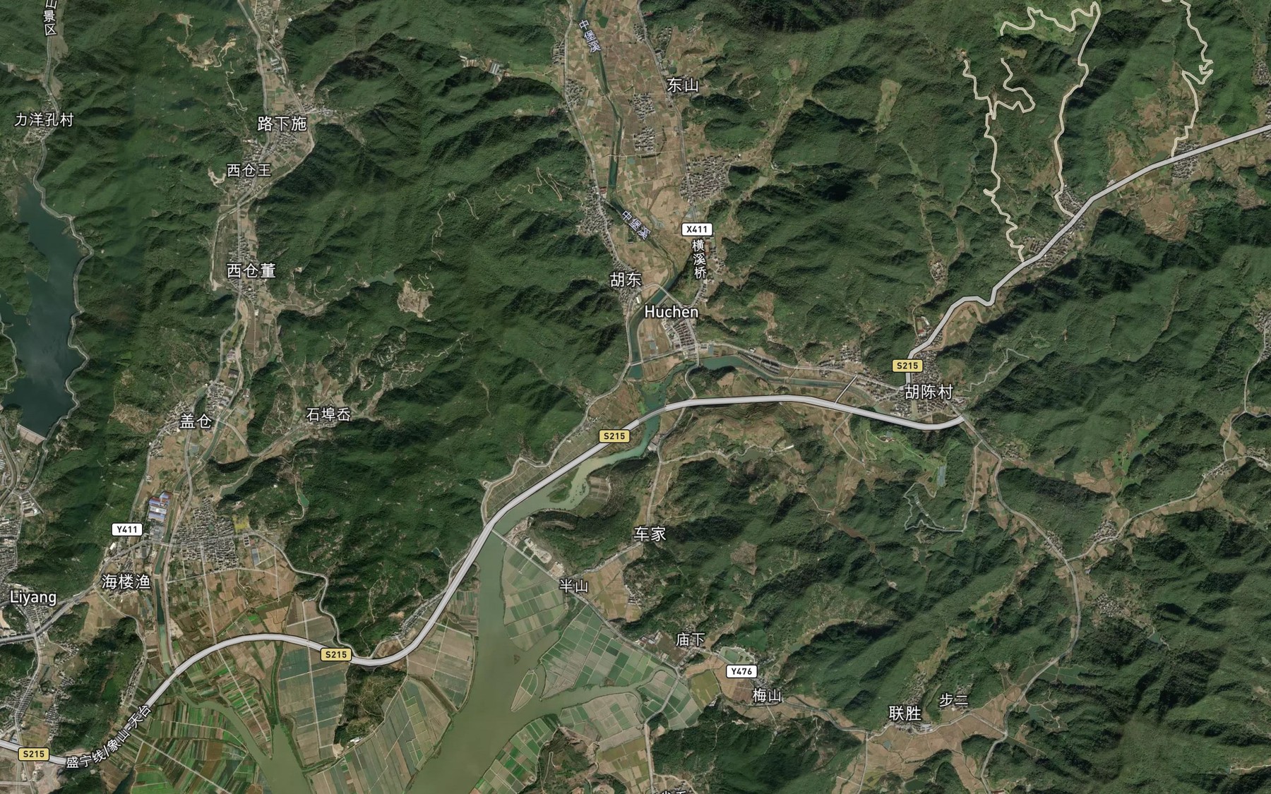 Satellite map of the Zhongbao Xi