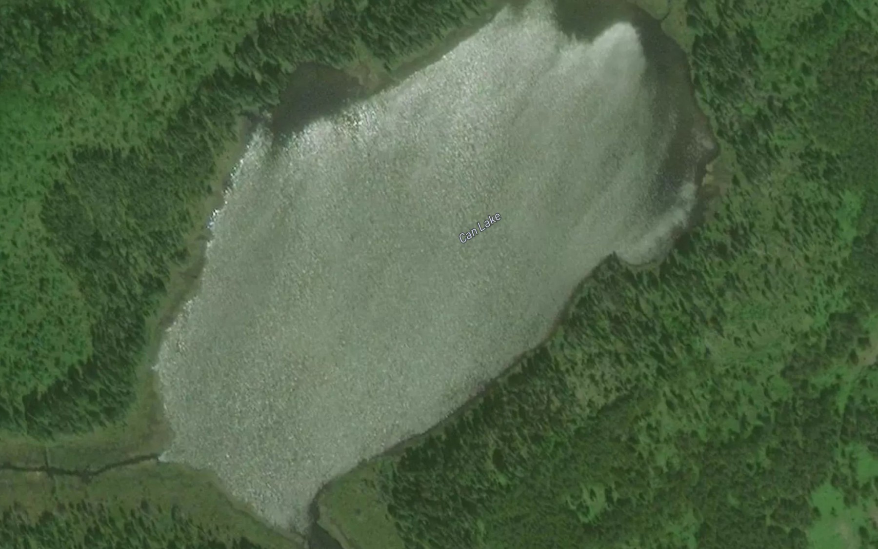 Satellite map of the Can Lake