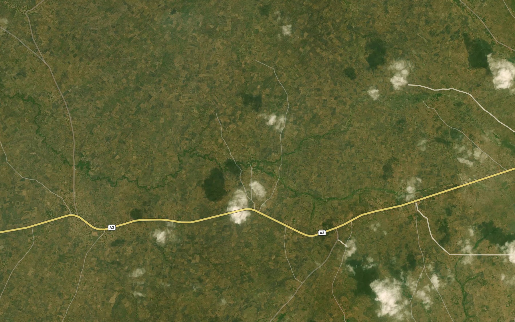Satellite map of the River Ashina