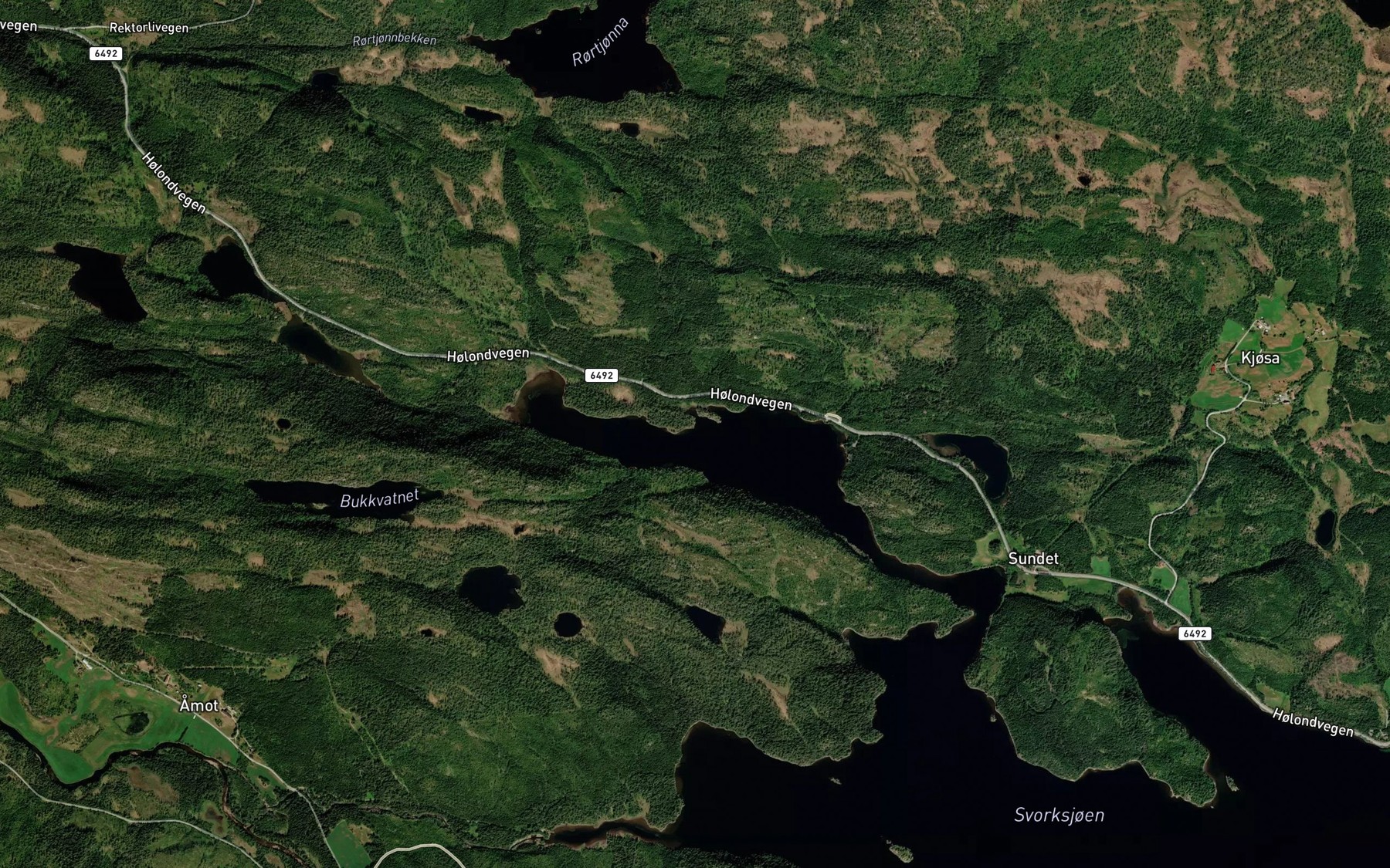 Satellite map of the Langkjosvatnet