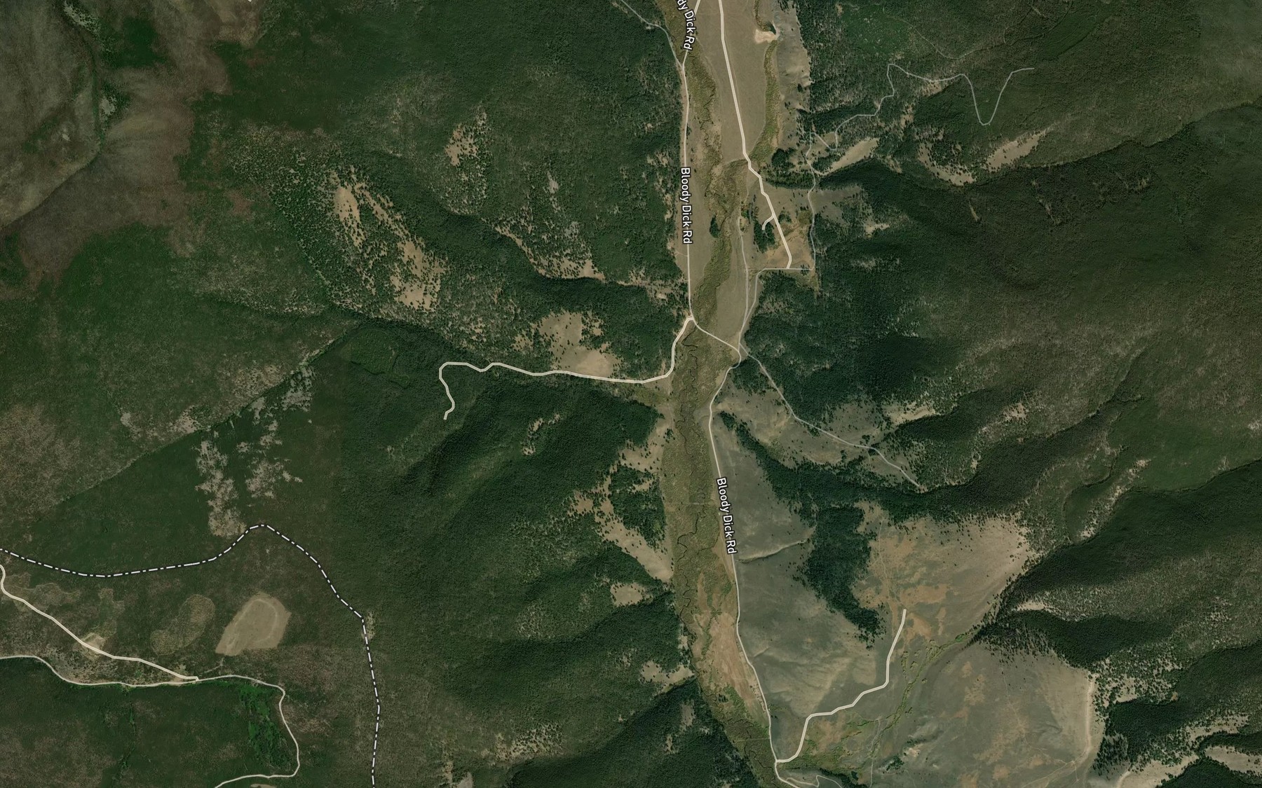Satellite map of the Kitty Creek