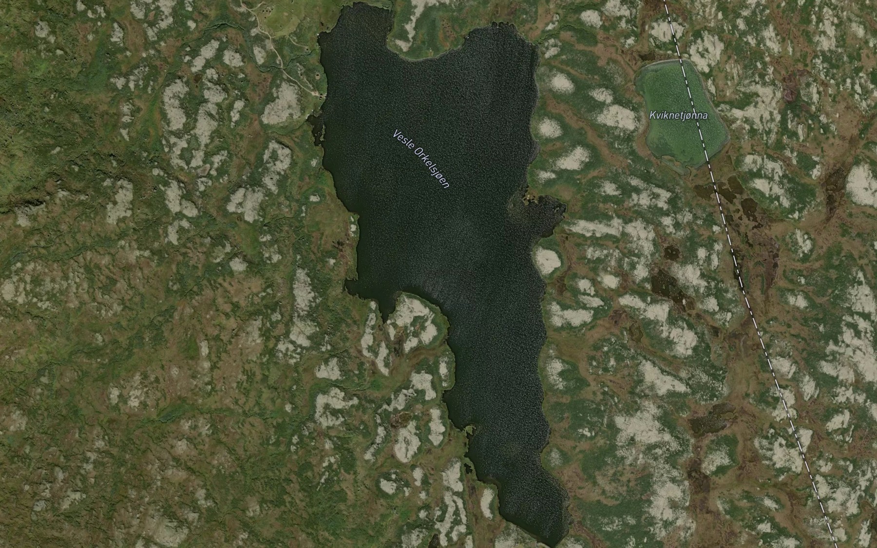 Satellite map of the Veslorkelsjoen