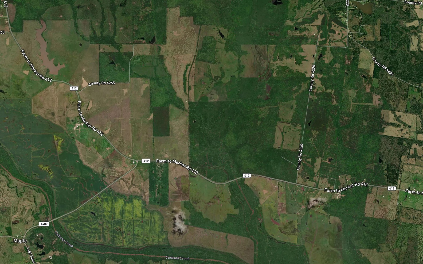 Satellite map of the Burkhand Branch