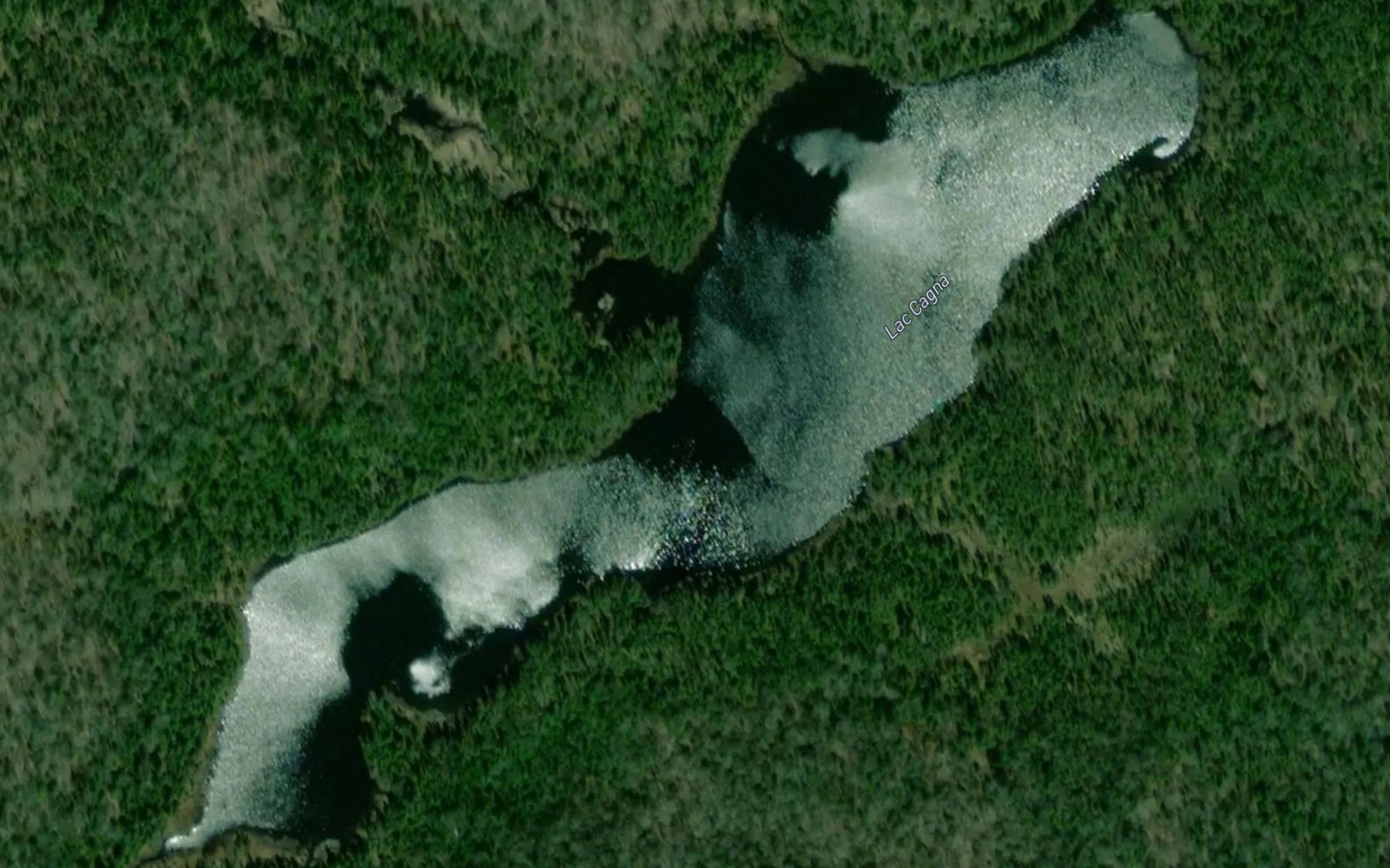 Satellite map of the Lac Cagna