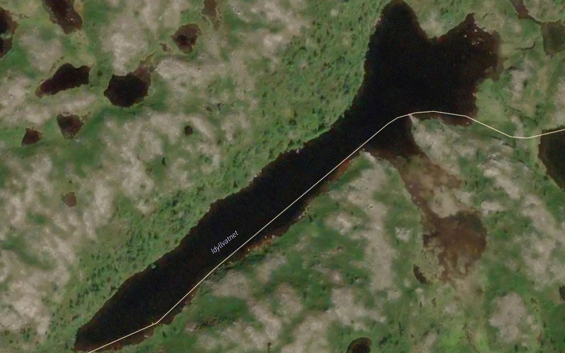 Satellite map of the Idyllvatnet