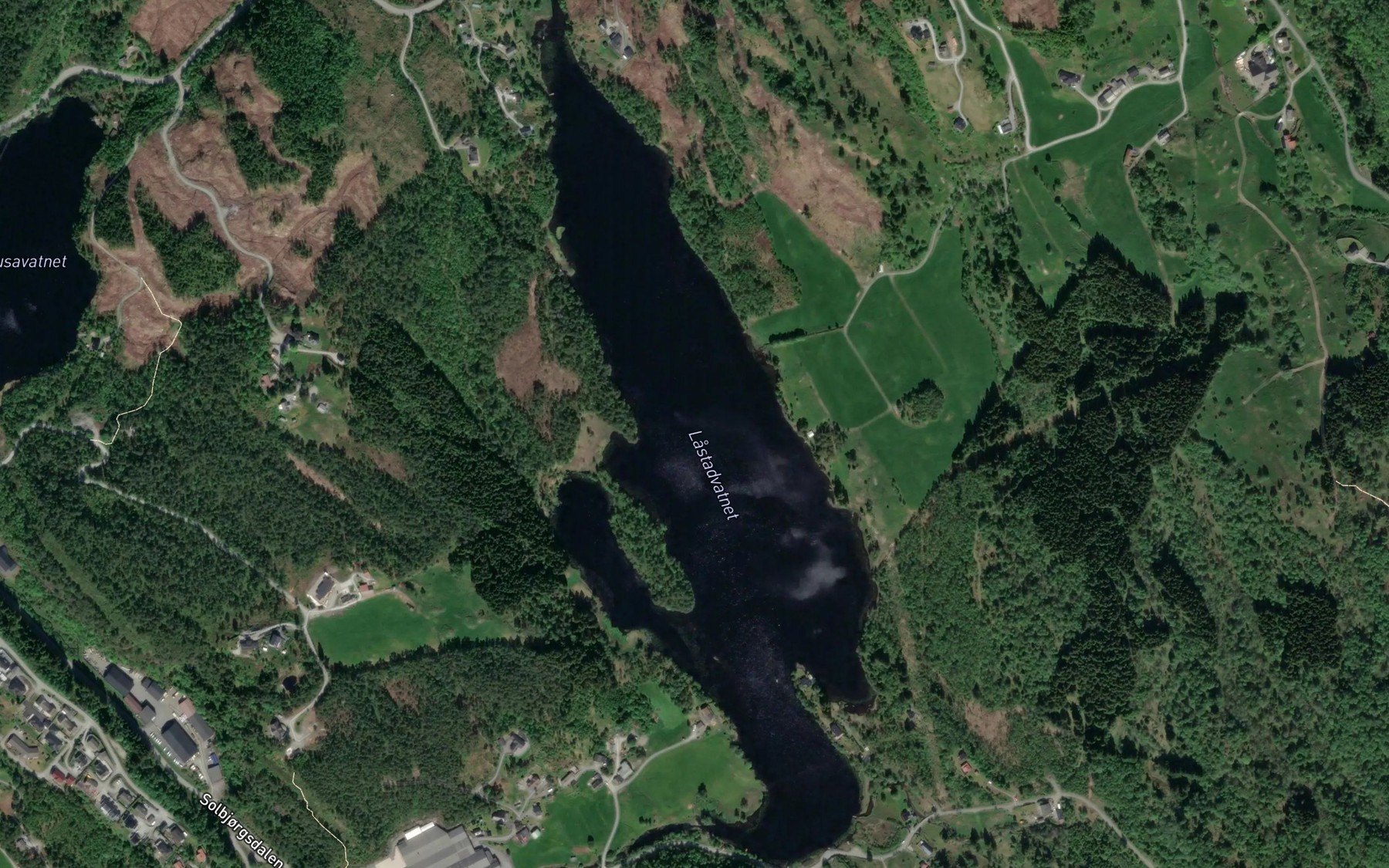Satellite map of the Lostavatnet
