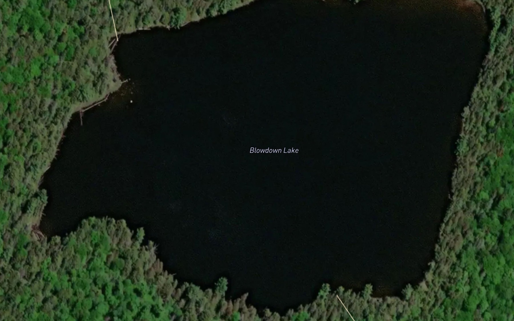 Satellite map of the Blowdown Lake