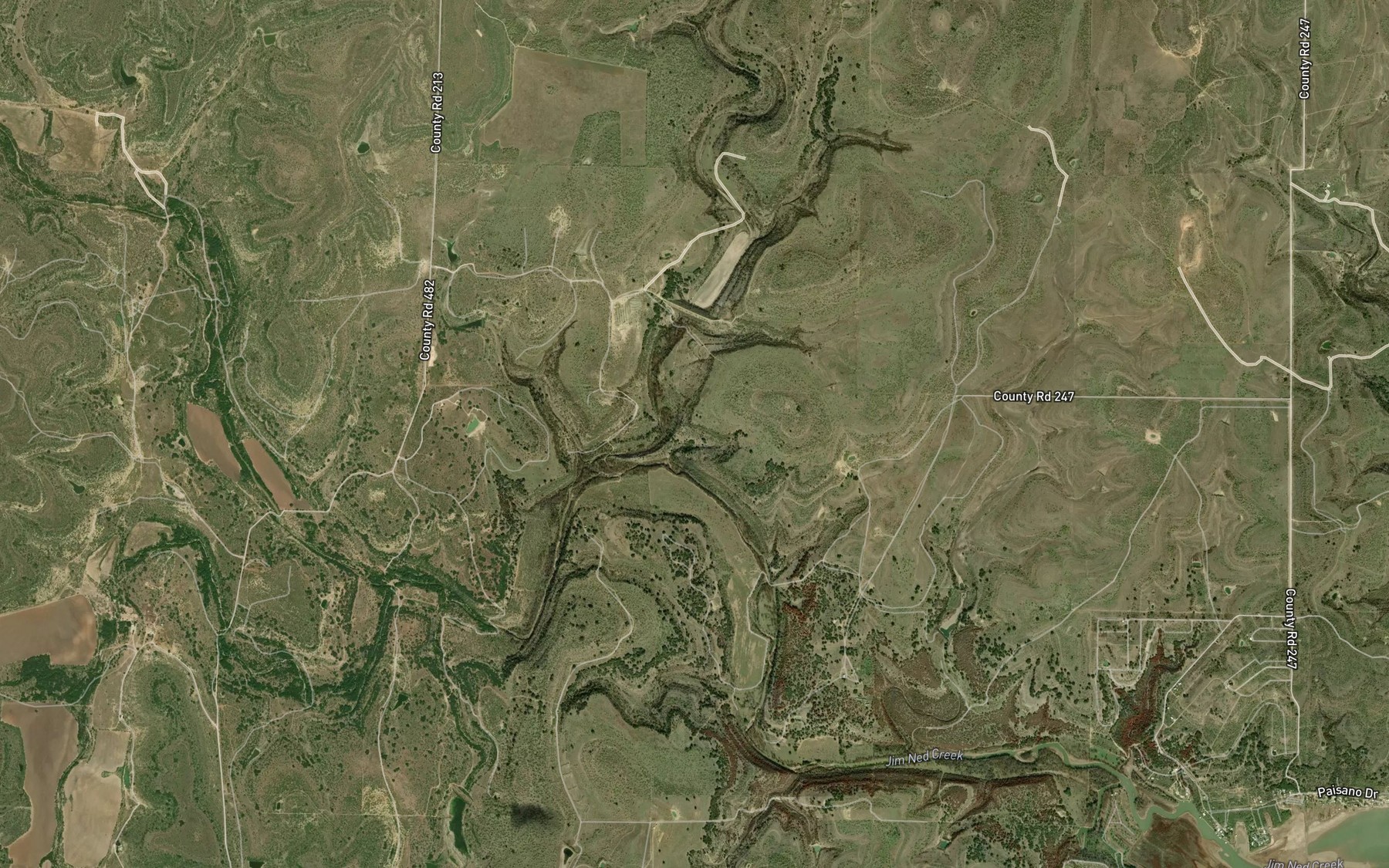 Satellite map of the Soil Conservation Service Site 12 Reservoir
