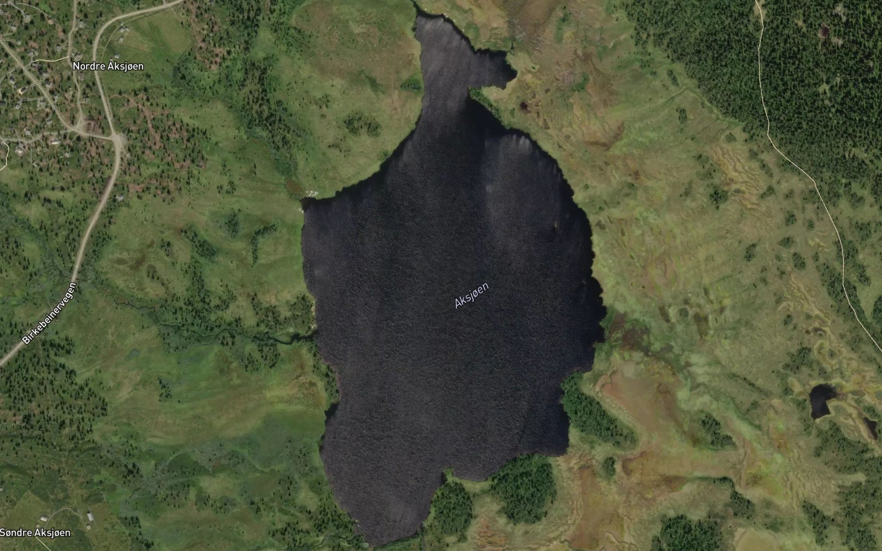 Satellite map of the Aksjoen