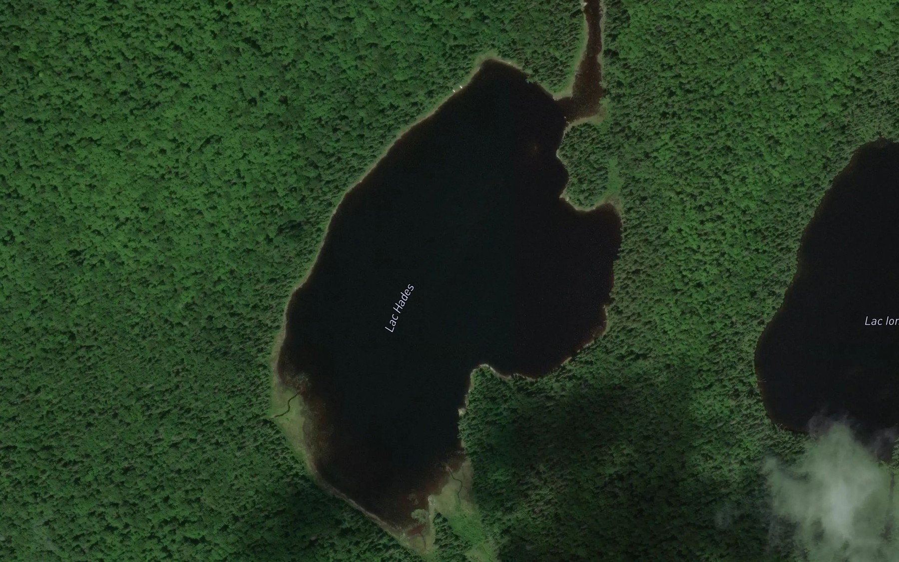 Satellite map of the Lac Hades
