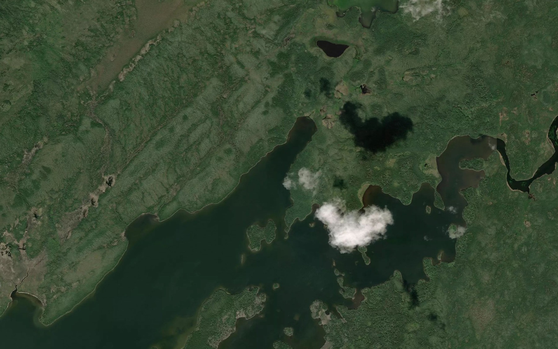 Satellite map of the Enns Bay