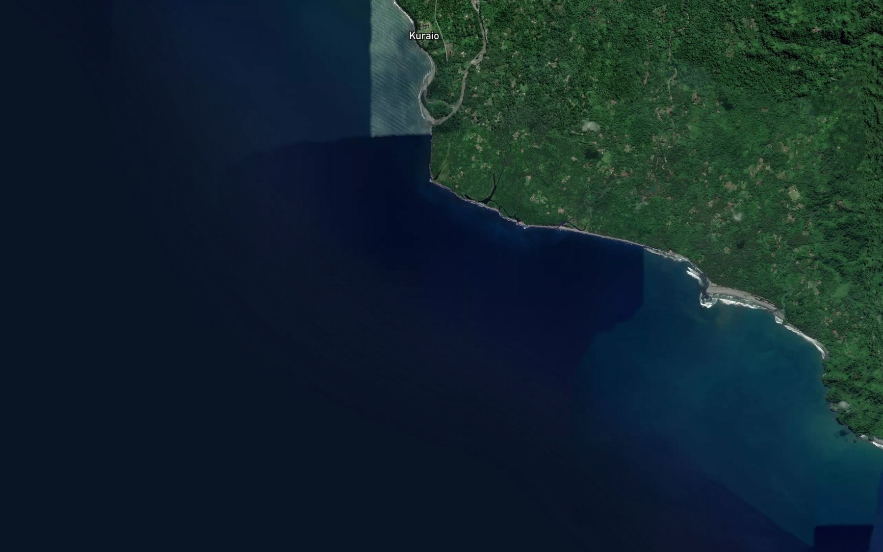 Satellite map of the Tauri River