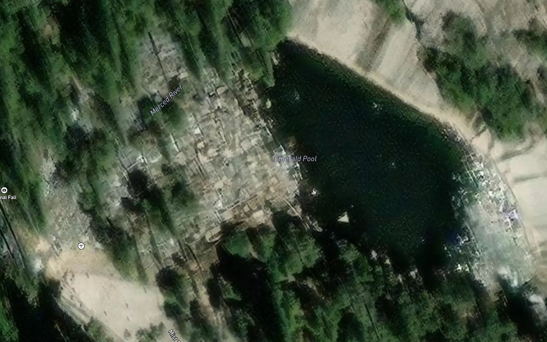 Satellite map of the Emerald Pool