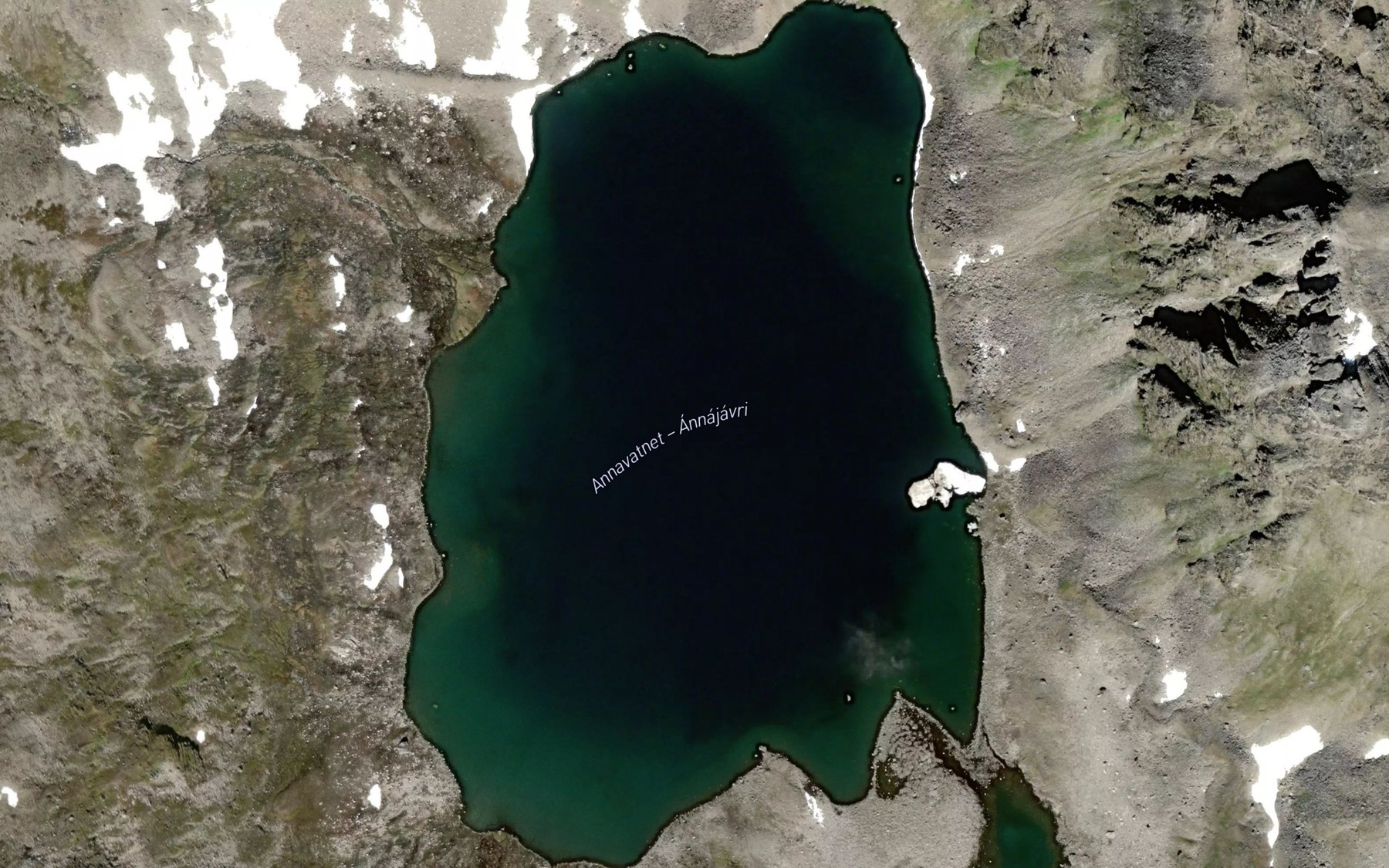Satellite map of the Annajavri
