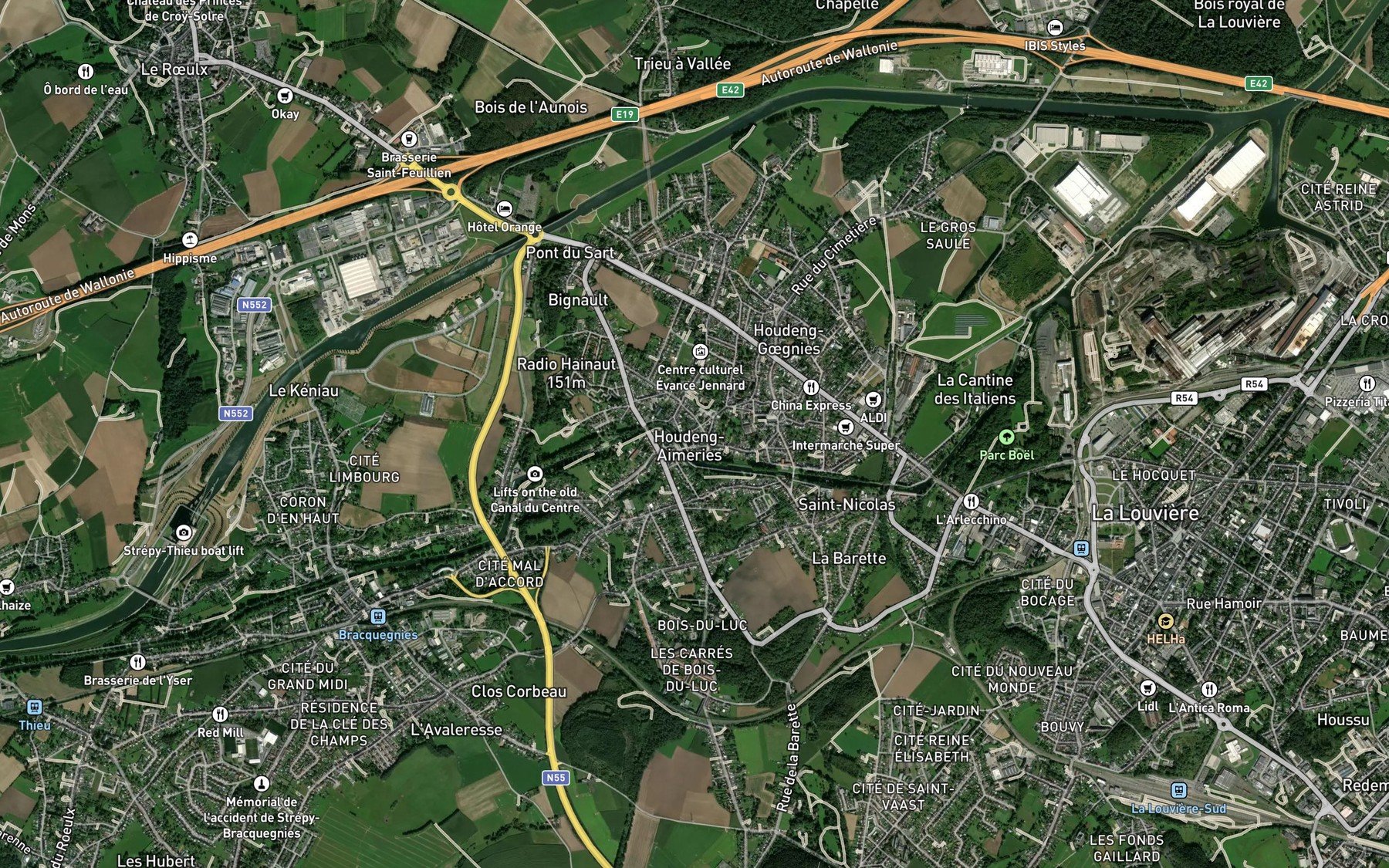 Satellite map of the Thiriau