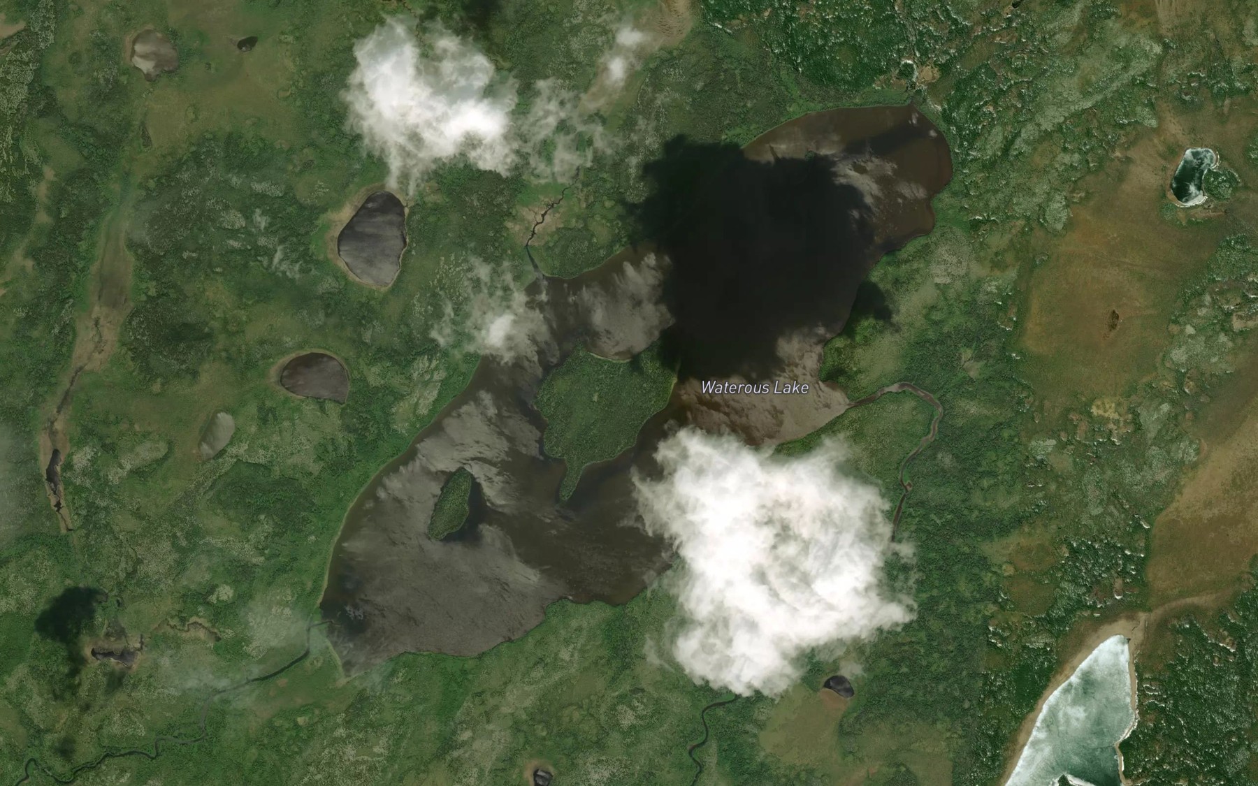 Satellite map of the Waterous Lake