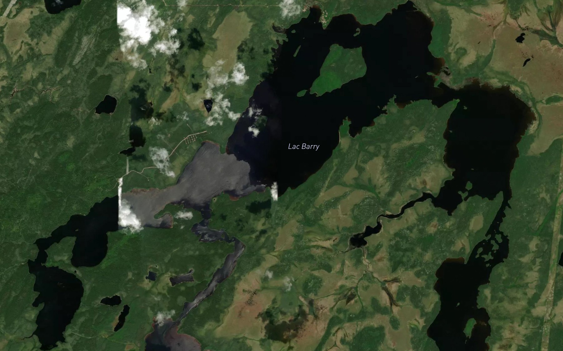 Satellite map of the Lac Barry