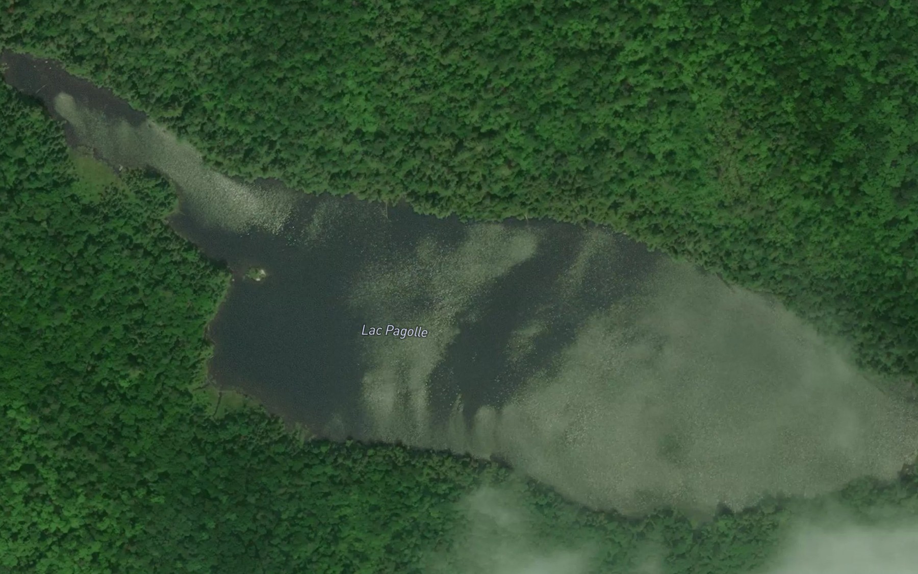 Satellite map of the Lac Pagolle