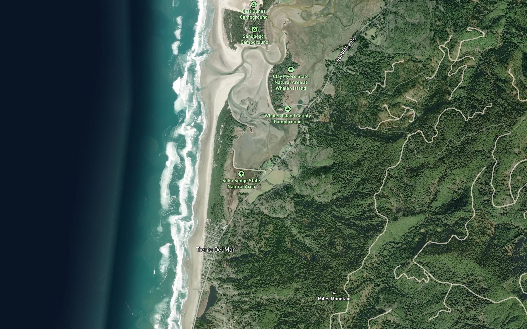Satellite map of the Reneke Creek