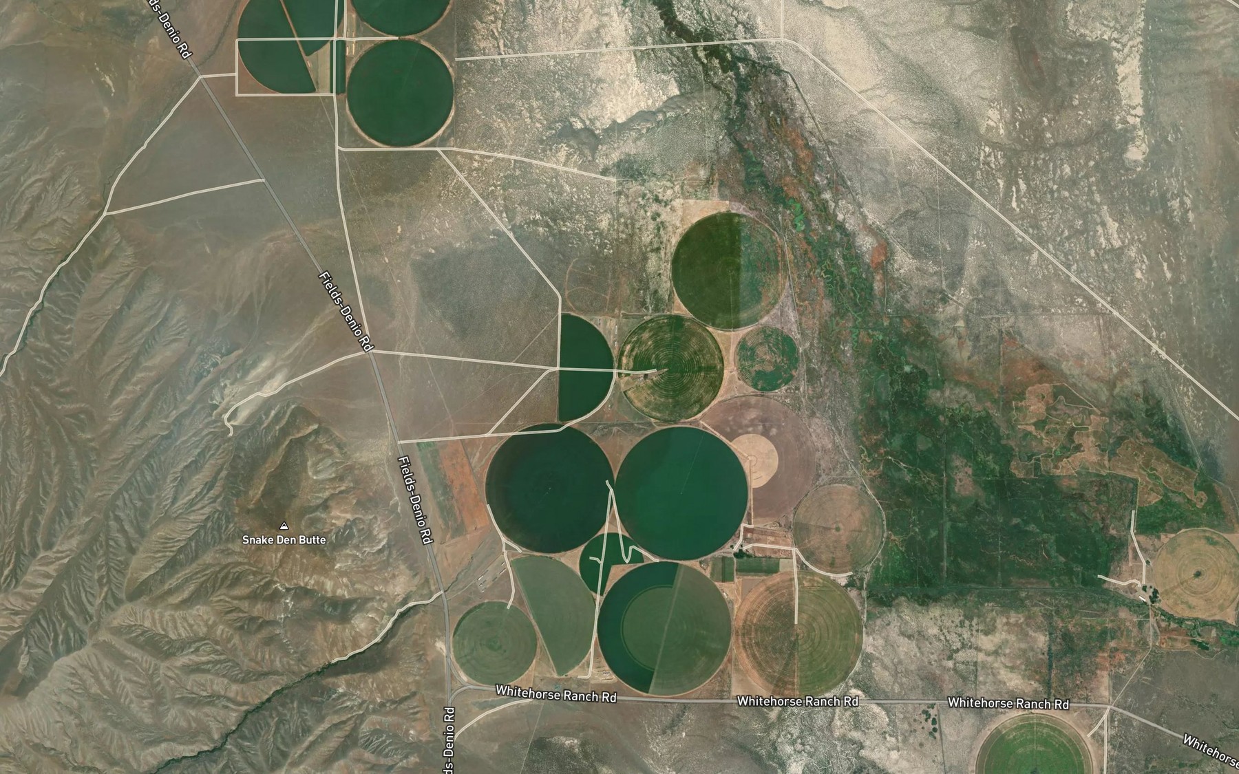 Satellite map of the Little Cottonwood Creek