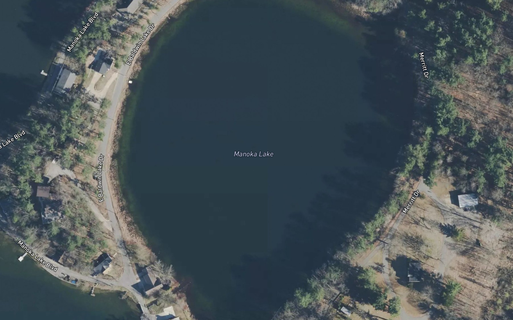 Satellite map of the Manoka Lake