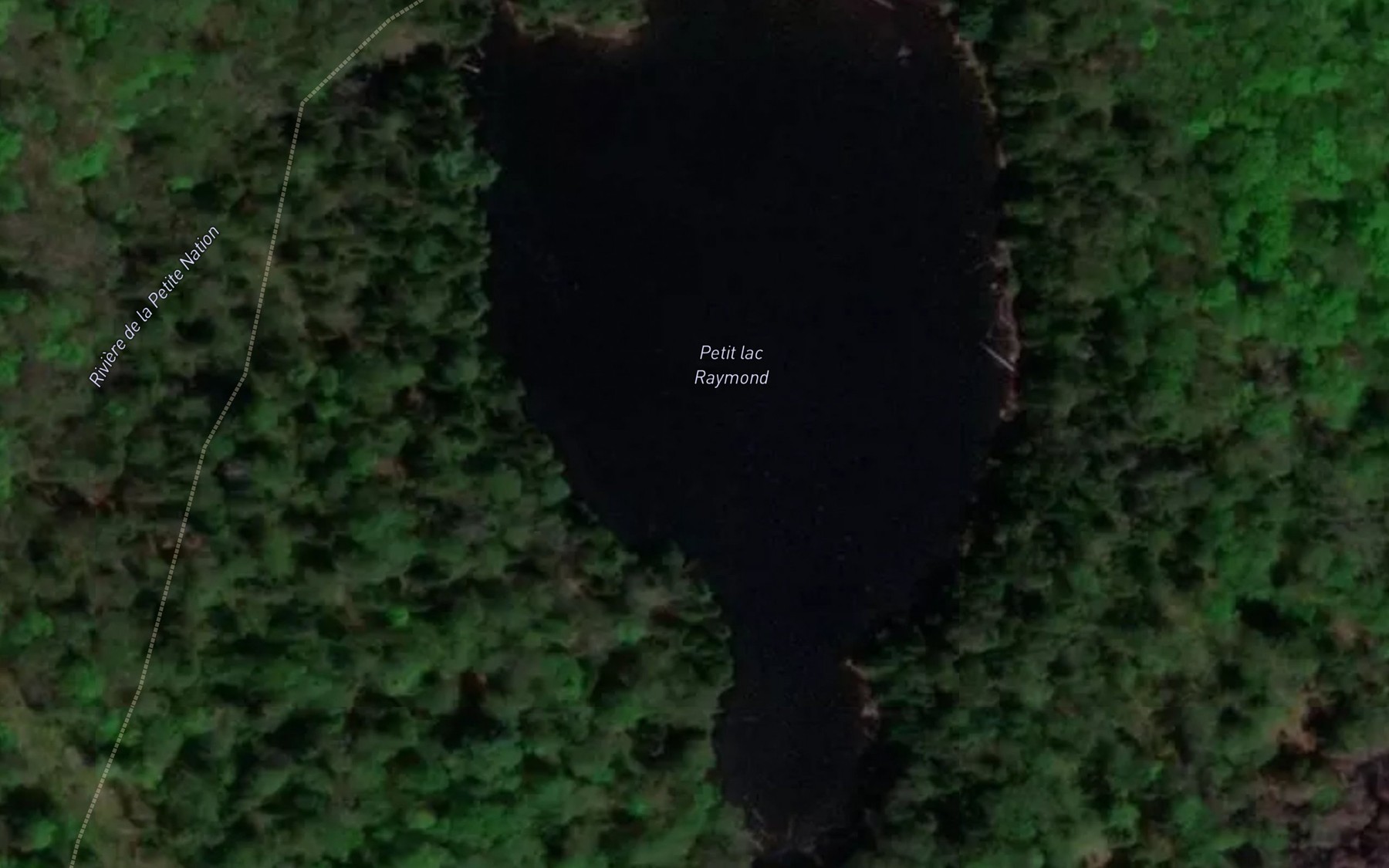 Satellite map of the Petit lac Raymond