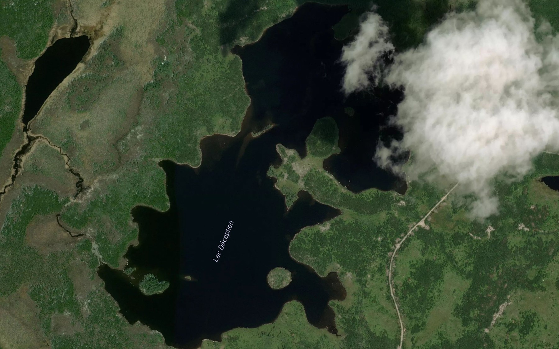 Satellite map of the Lac Deception