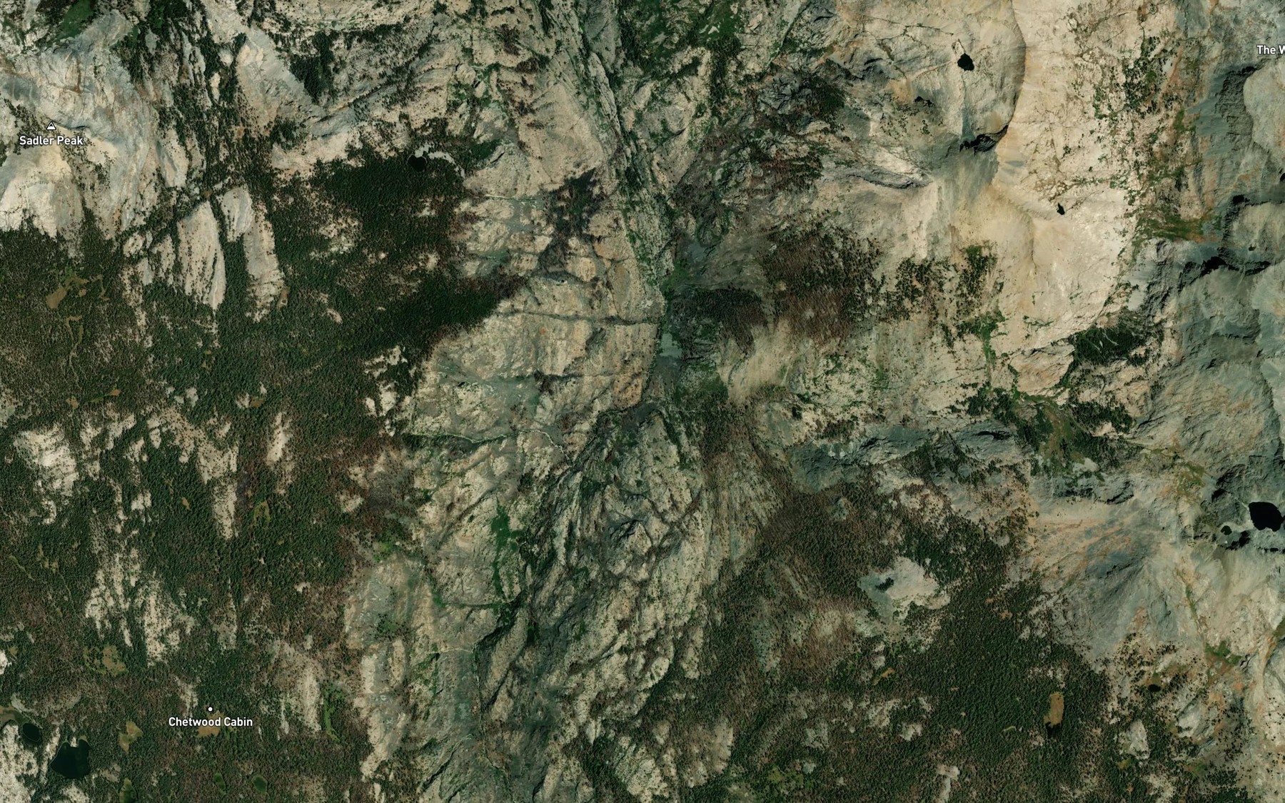 Satellite map of the Iron Creek