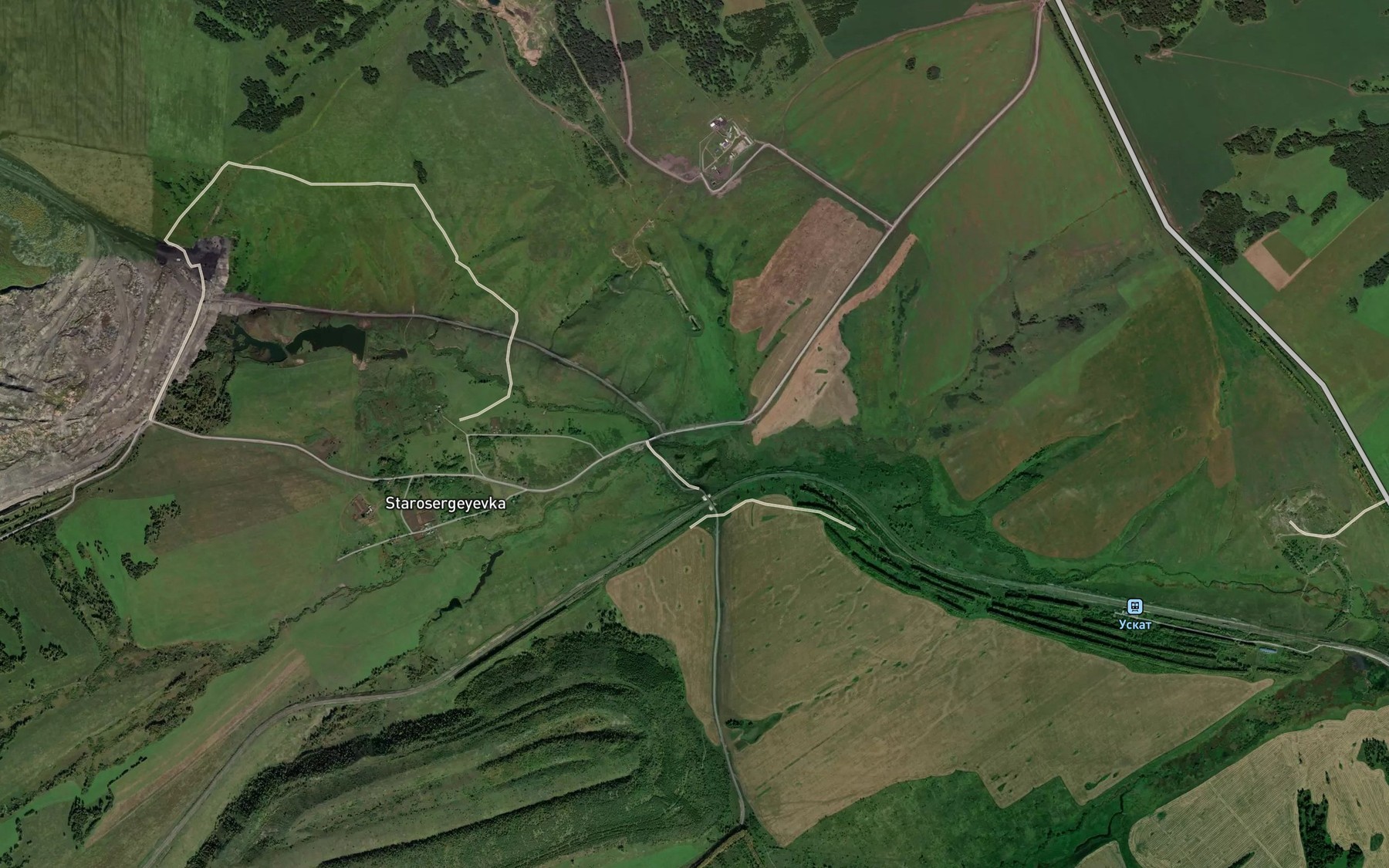 Satellite map of the Chikmanachikha