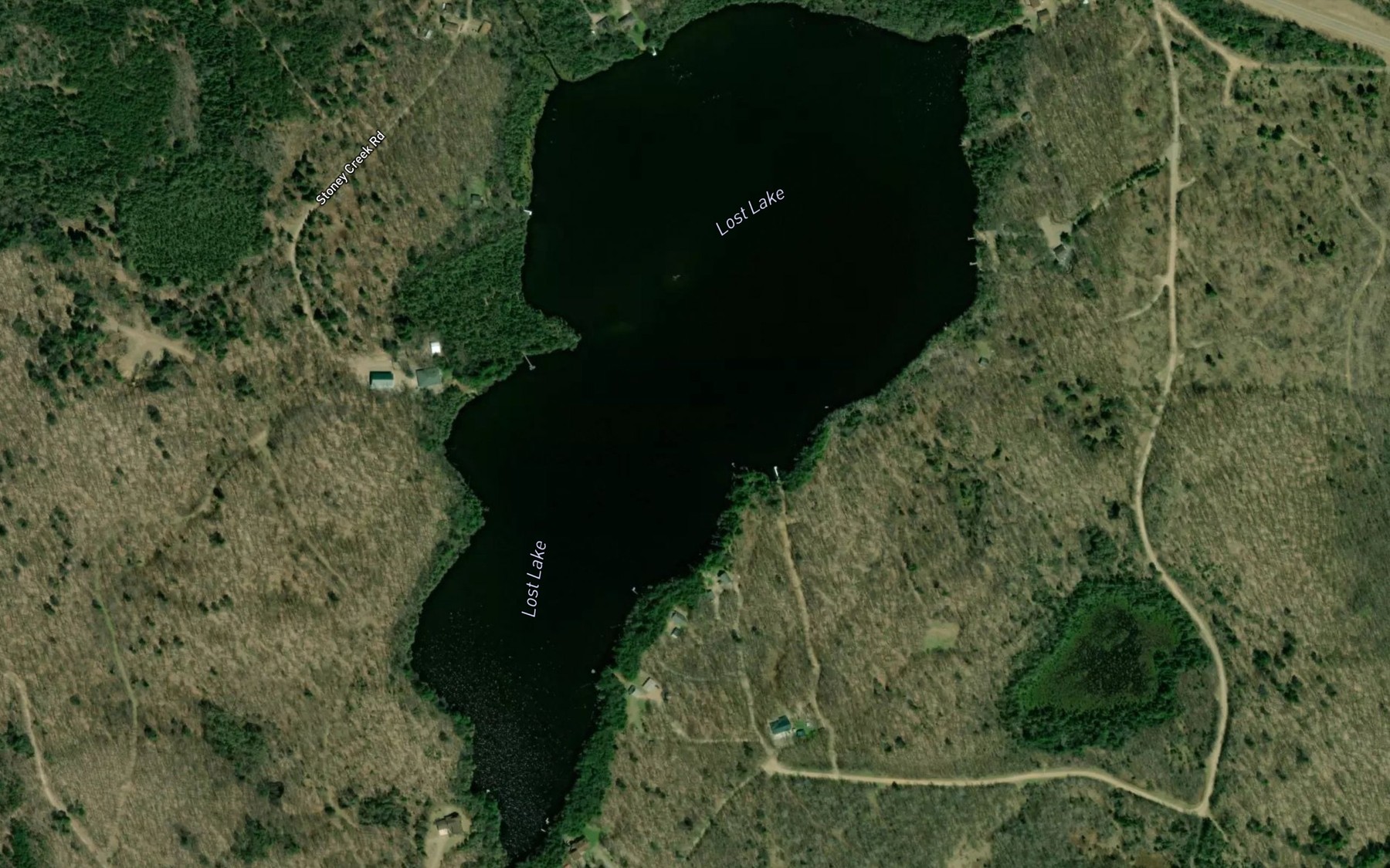 Satellite map of the Lost Lake