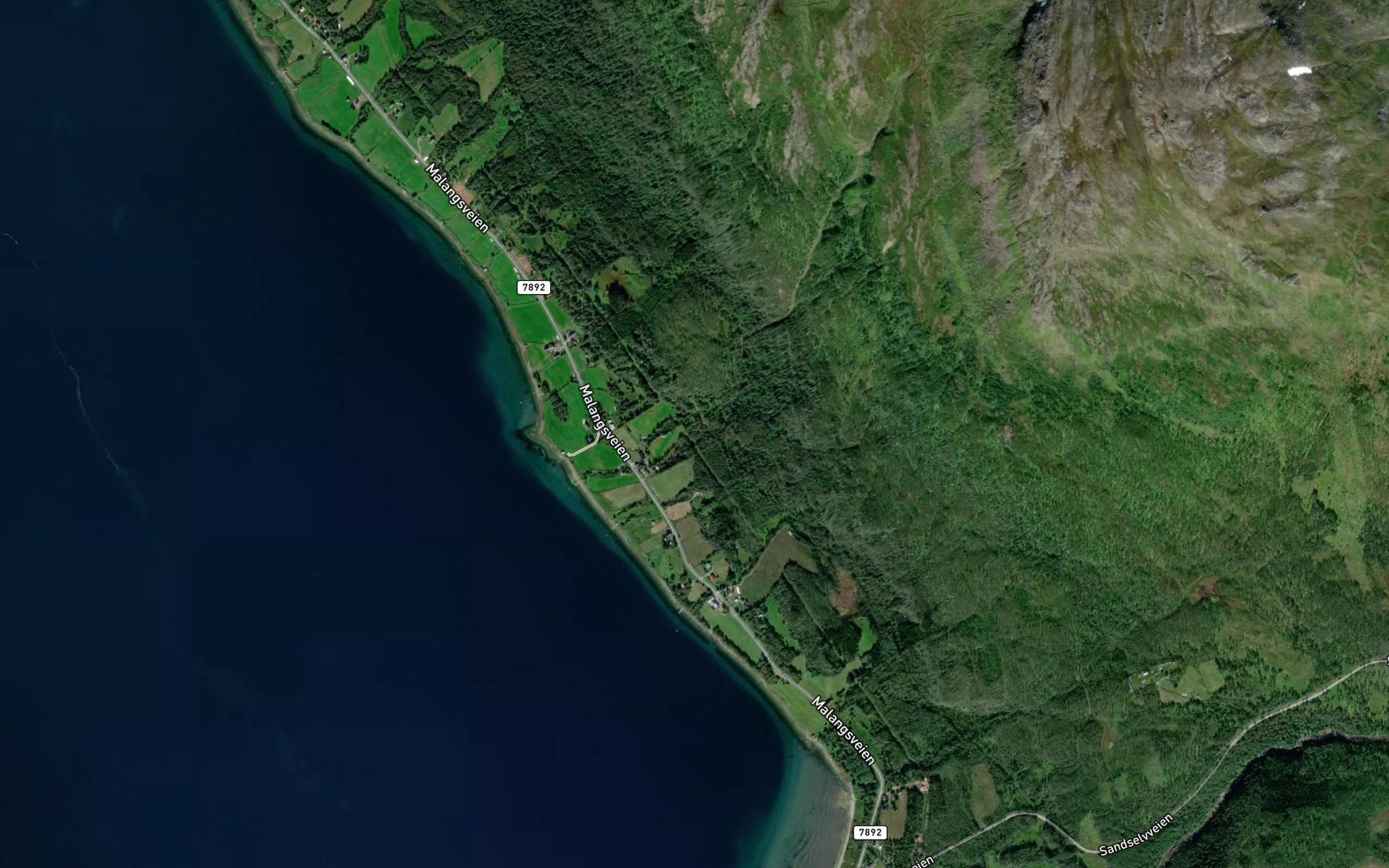 Satellite map of the Sommersethelva
