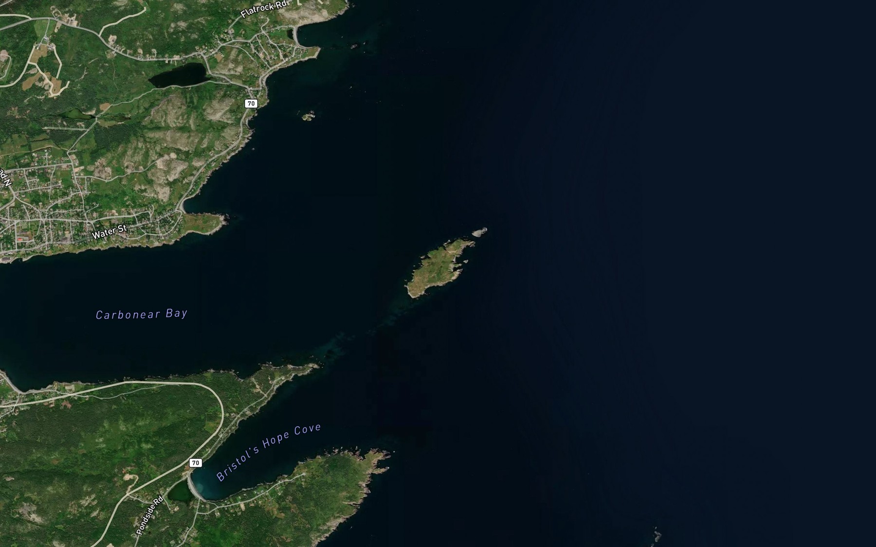 Satellite map of the Crows Gulch