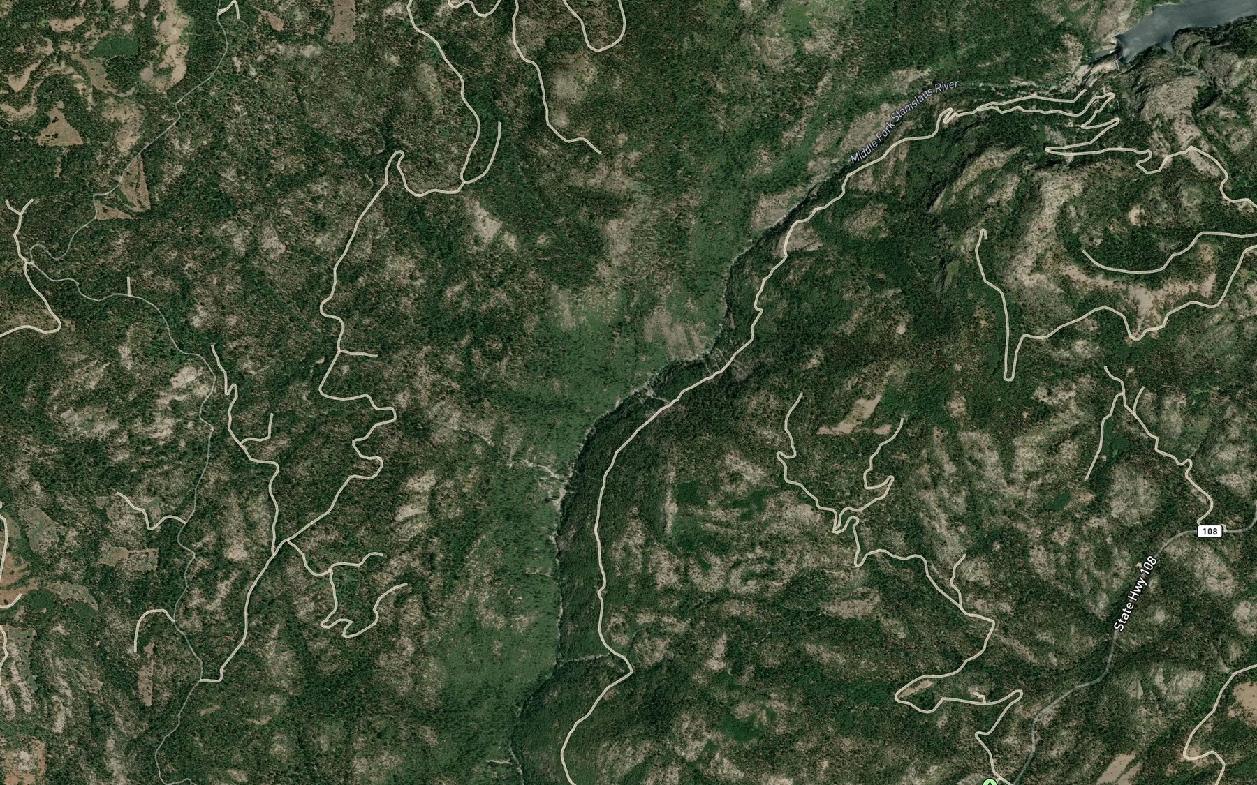 Satellite map of the Lion Creek